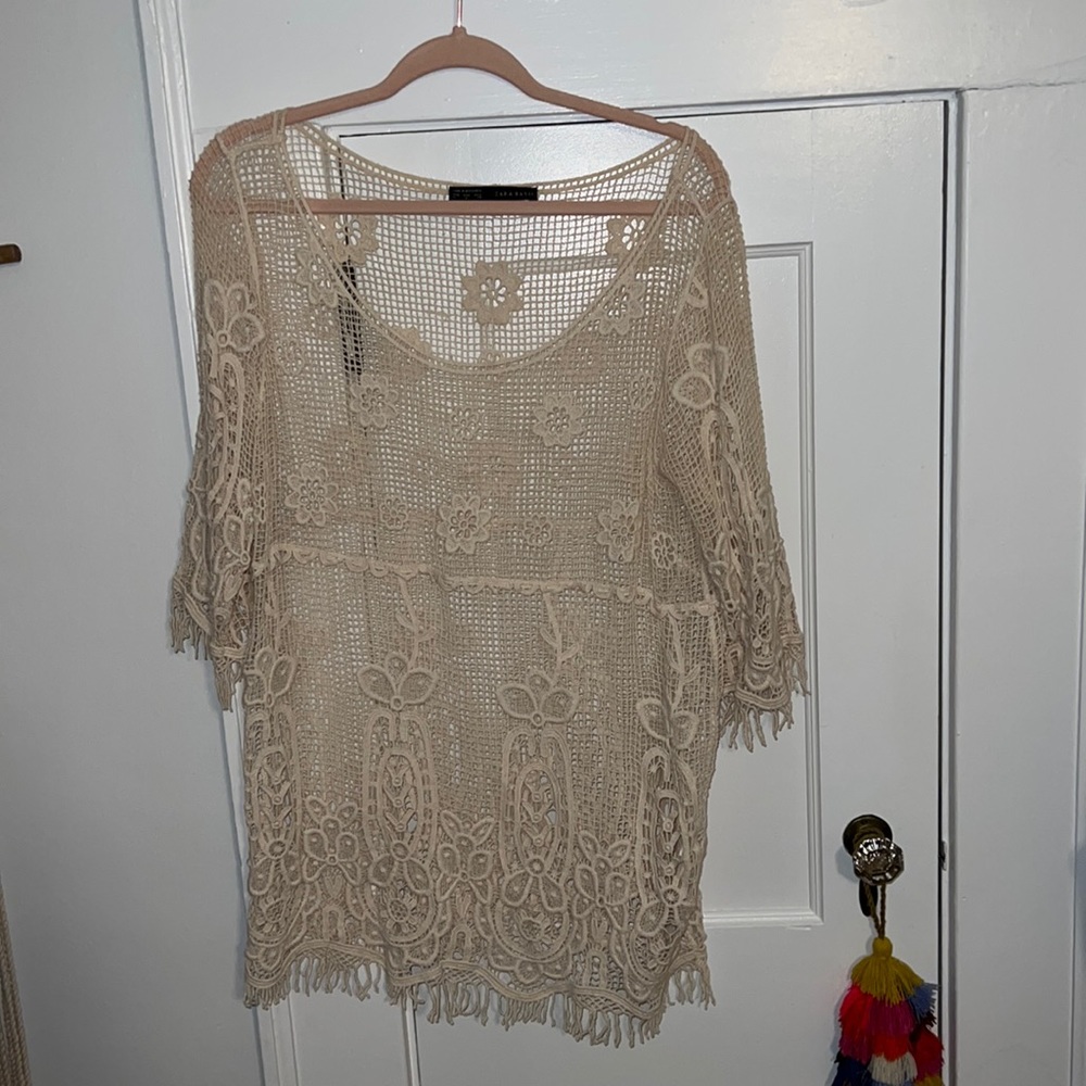 Zara crochet cover up